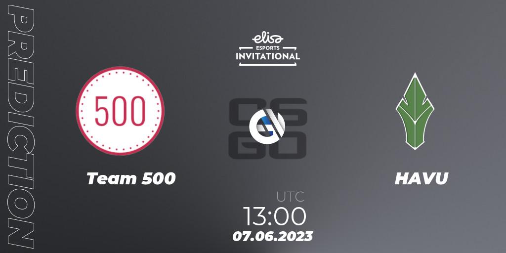 Team 500 - HAVU: Maç tahminleri. 07.06.23, CS2 (CS:GO), Elisa Invitational Spring 2023