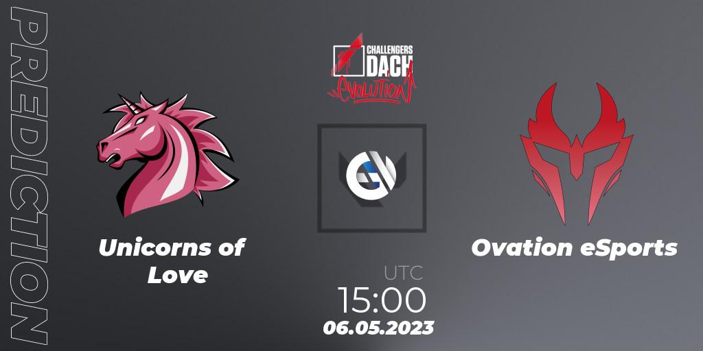 Unicorns of Love - Ovation eSports: Maç tahminleri. 06.05.2023 at 15:00, VALORANT, VALORANT Challengers DACH: Evolution Split 2 - Regular Season