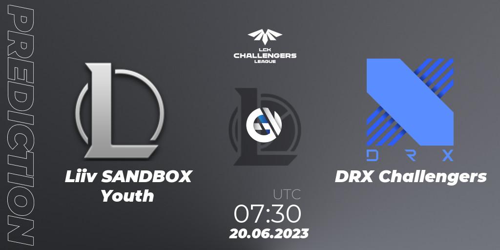 Liiv SANDBOX Youth - DRX Challengers: Maç tahminleri. 20.06.23, LoL, LCK Challengers League 2023 Summer - Group Stage