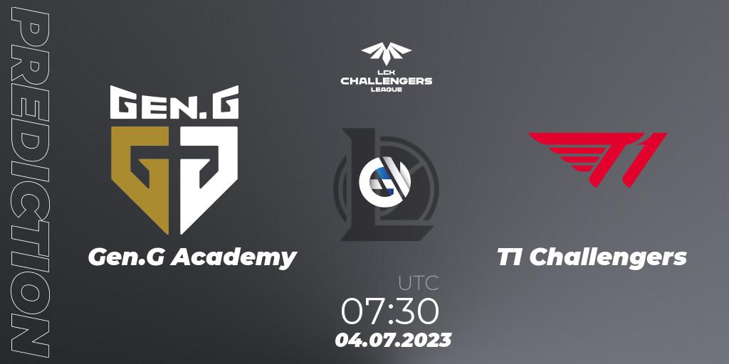 Gen.G Academy - T1 Challengers: Maç tahminleri. 04.07.23, LoL, LCK Challengers League 2023 Summer - Group Stage