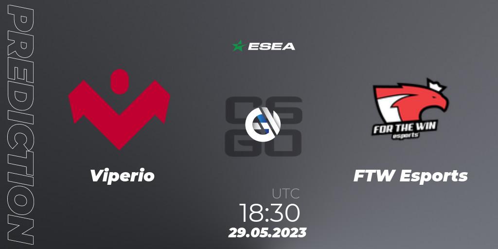 Viperio - FTW Esports: Maç tahminleri. 29.05.23, CS2 (CS:GO), ESEA Advanced Season 45 Europe