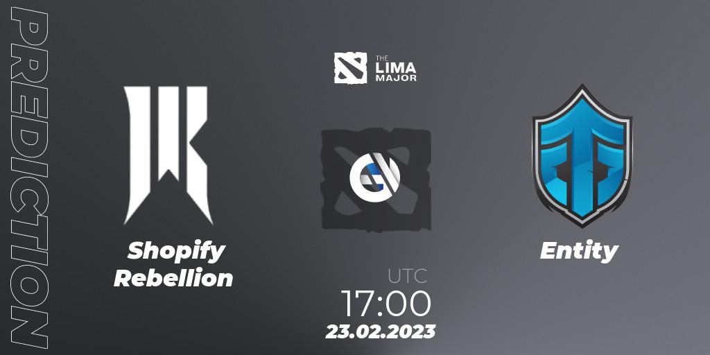 Shopify Rebellion - Entity: Maç tahminleri. 23.02.23, Dota 2, The Lima Major 2023