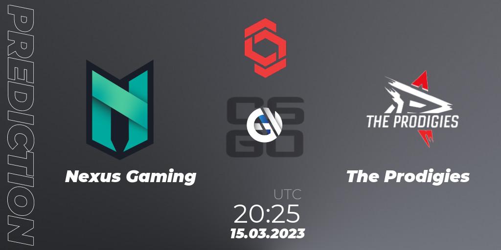 Nexus Gaming - The Prodigies: Maç tahminleri. 15.03.2023 at 20:25, Counter-Strike (CS2), CCT Central Europe Series 5 Closed Qualifier