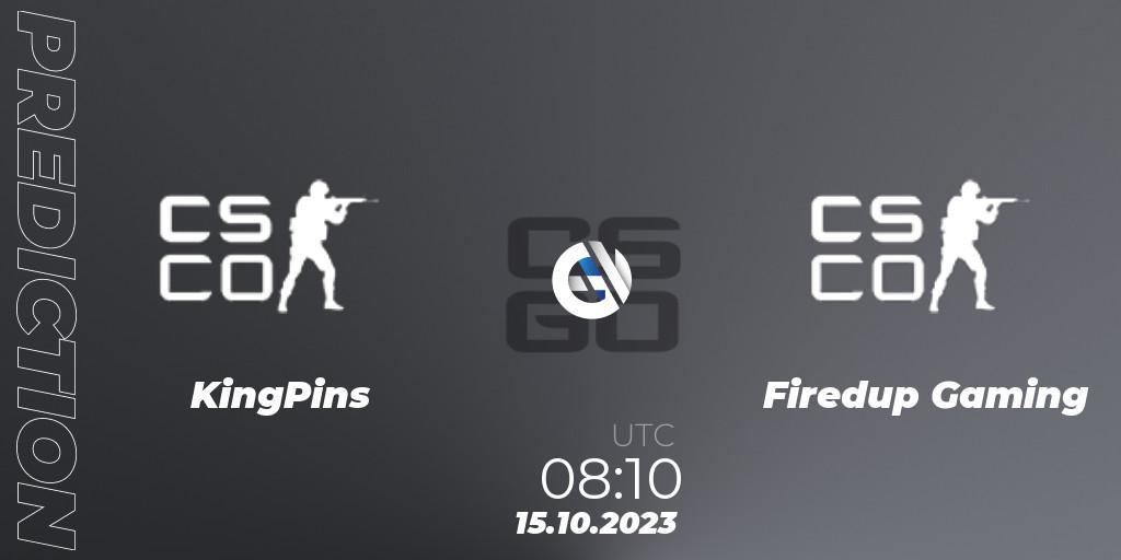 Kingpins - Firedup Gaming: Maç tahminleri. 15.10.23, CS2 (CS:GO), Dust2 India 1xBet Masters 3