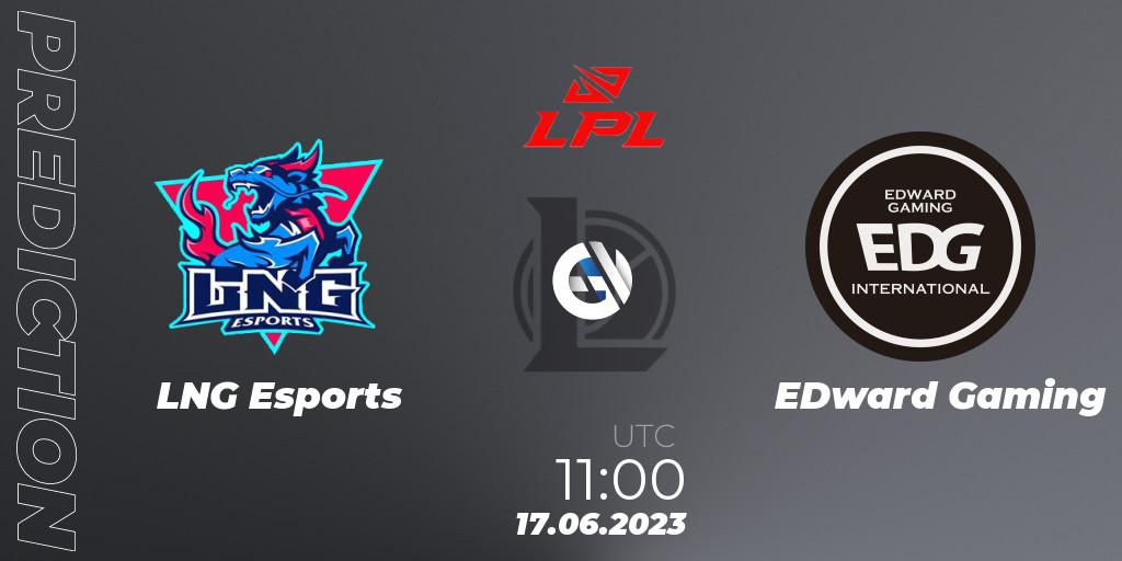LNG Esports - EDward Gaming: Maç tahminleri. 17.06.23, LoL, LPL Summer 2023 Regular Season