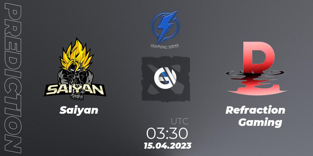 Saiyan - Refraction Gaming: Maç tahminleri. 15.04.23, Dota 2, Lightning Series