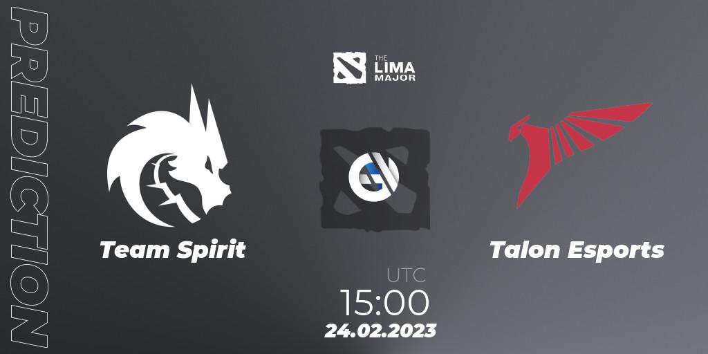 Team Spirit - Talon Esports: Maç tahminleri. 24.02.23, Dota 2, The Lima Major 2023