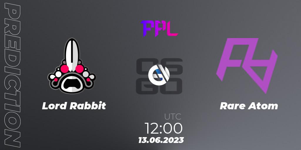 Lord Rabbit - Rare Atom: Maç tahminleri. 13.06.23, CS2 (CS:GO), Perfect World Arena Premier League Season 4