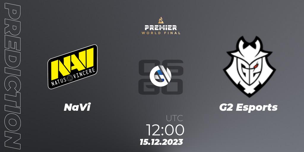 NaVi - G2 Esports: Maç tahminleri. 15.12.23, CS2 (CS:GO), BLAST Premier World Final 2023