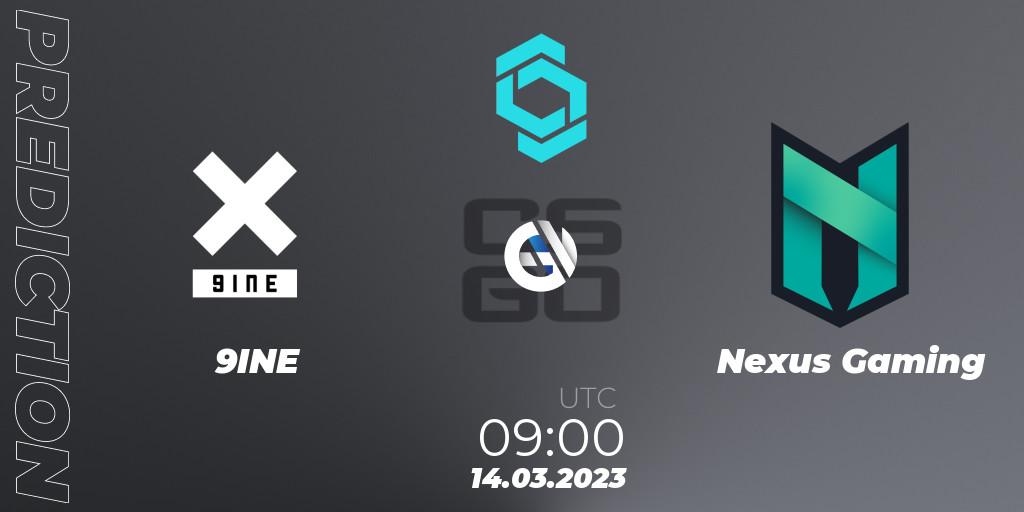 9INE - Nexus Gaming: Maç tahminleri. 14.03.2023 at 09:00, Counter-Strike (CS2), CCT North Europe Series #4