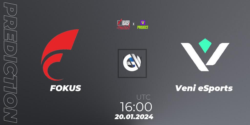 FOKUS - Veni eSports: Maç tahminleri. 20.01.24, VALORANT, VALORANT Challengers 2024 DACH: Evolution Split 1 - Closed Qualifier