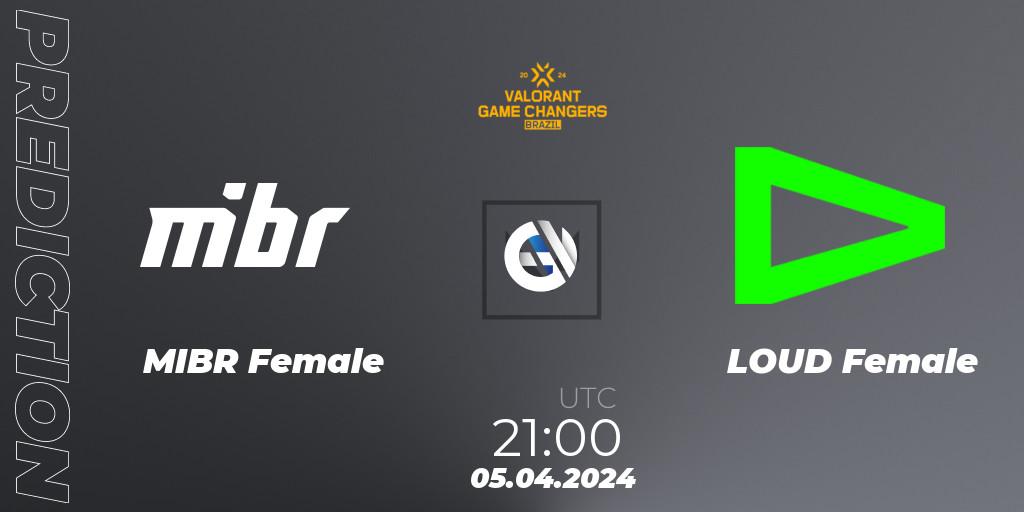 MIBR Female - LOUD Female: Maç tahminleri. 05.04.24, VALORANT, VCT 2024: Game Changers Brazil Series 1