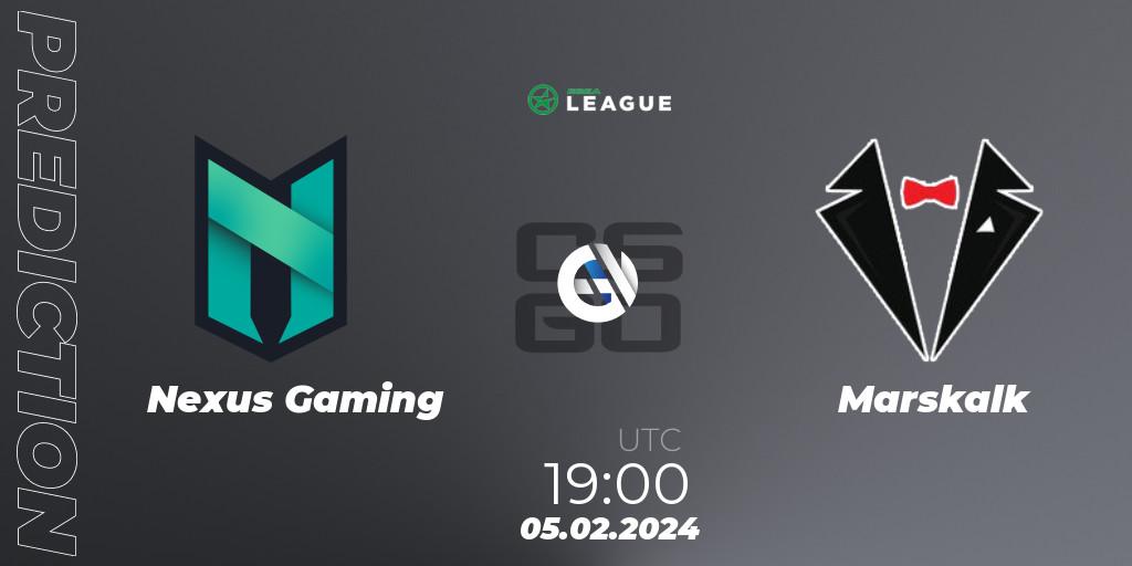 Nexus Gaming - Marskalk: Maç tahminleri. 05.02.2024 at 19:00, Counter-Strike (CS2), ESEA Season 48: Advanced Division - Europe