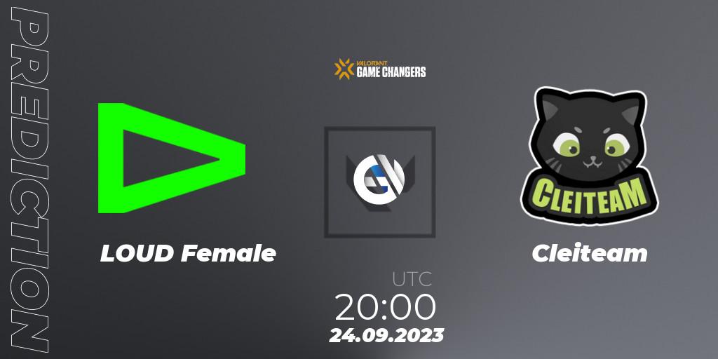 LOUD Female - Cleiteam: Maç tahminleri. 24.09.23, VALORANT, VCT 2023: Game Changers Brazil Series 2