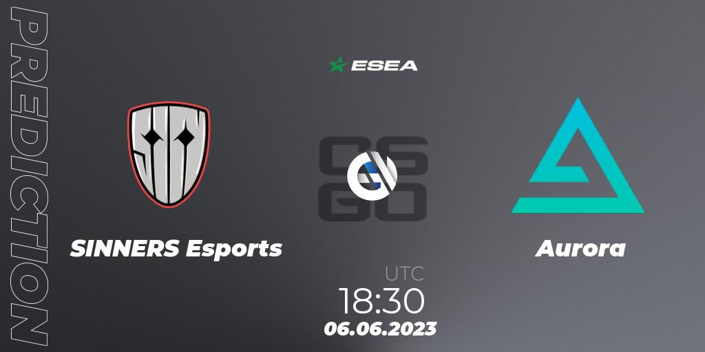 SINNERS Esports - Aurora: Maç tahminleri. 06.06.2023 at 17:00, Counter-Strike (CS2), ESEA Advanced Season 45 Europe