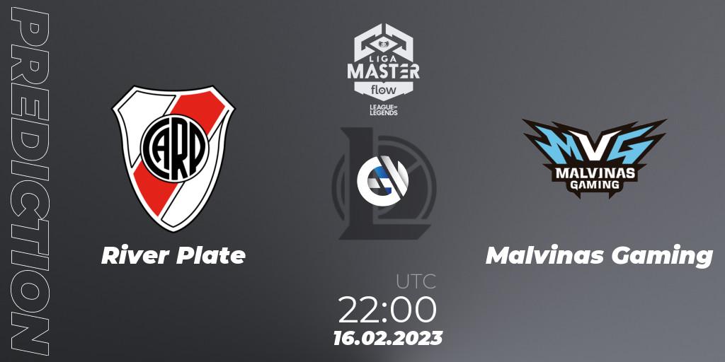River Plate - Malvinas Gaming: Maç tahminleri. 16.02.2023 at 22:00, LoL, Liga Master Opening 2023 - Group Stage