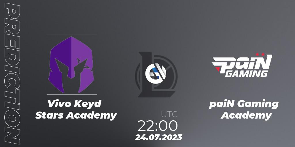Vivo Keyd Stars Academy - paiN Gaming Academy: Maç tahminleri. 24.07.2023 at 22:00, LoL, CBLOL Academy Split 2 2023 - Group Stage