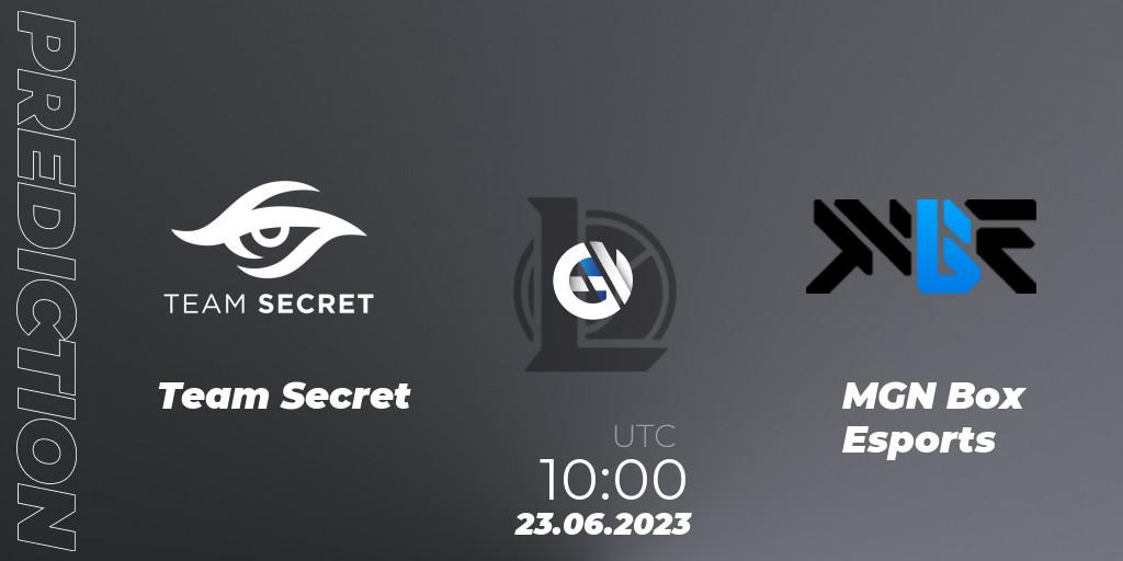 Team Secret - MGN Box Esports: Maç tahminleri. 23.06.2023 at 10:00, LoL, VCS Dusk 2023