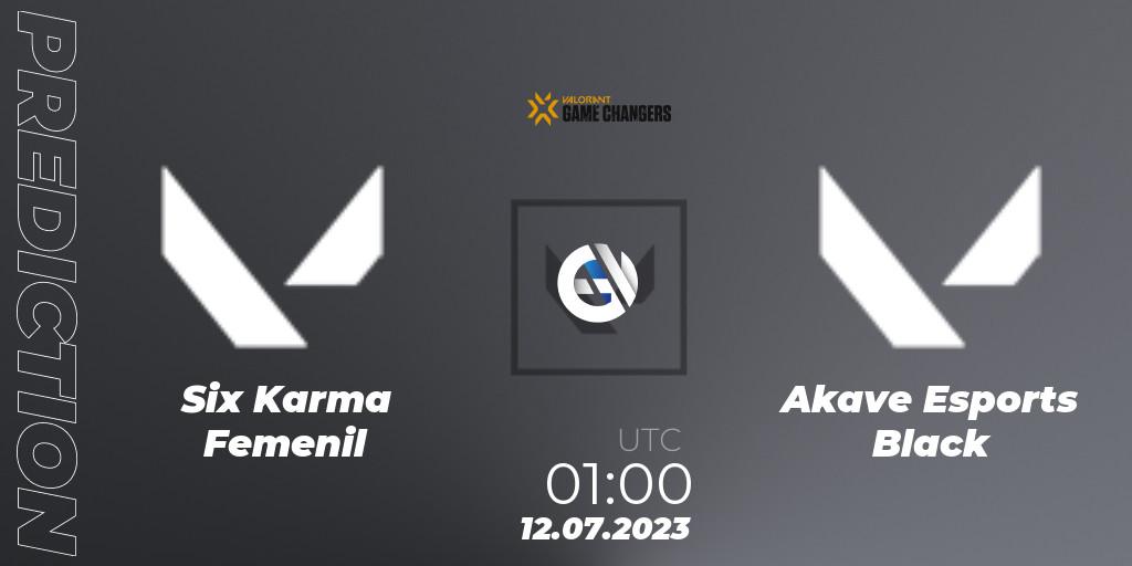 Six Karma Femenil - Akave Esports Black: Maç tahminleri. 12.07.2023 at 01:00, VALORANT, VCT 2023: Game Changers Latin America North