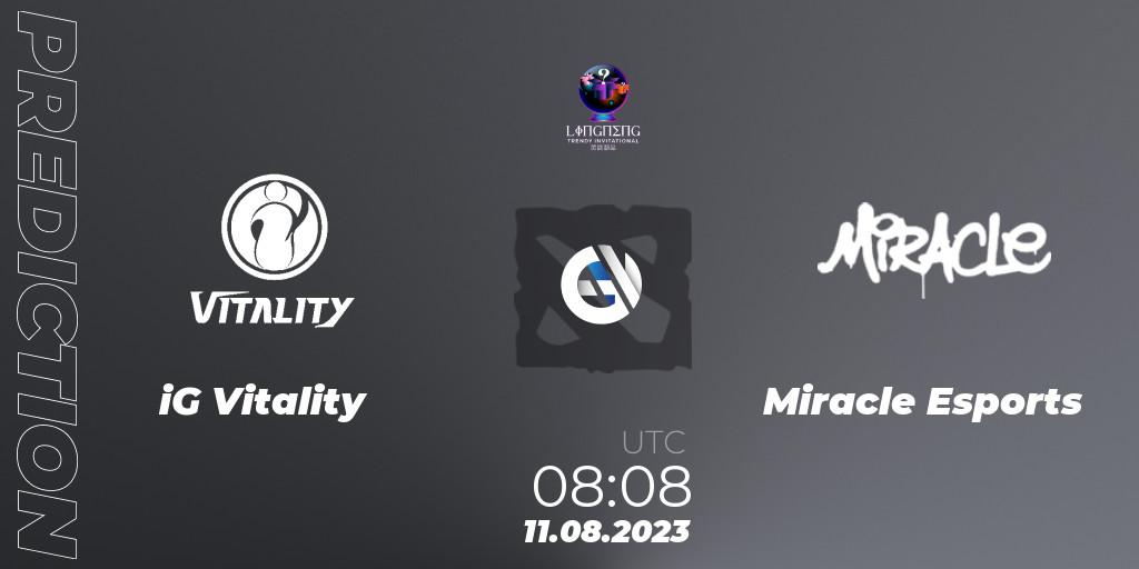 iG Vitality - Miracle Esports: Maç tahminleri. 11.08.23, Dota 2, LingNeng Trendy Invitational