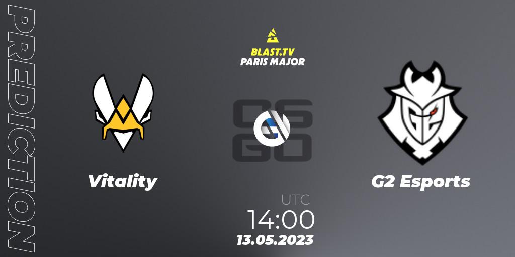 Vitality - G2 Esports: Maç tahminleri. 13.05.2023 at 13:05, Counter-Strike (CS2), BLAST Paris Major 2023