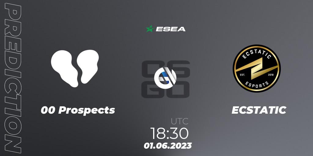 00 Prospects - ECSTATIC: Maç tahminleri. 01.06.23, CS2 (CS:GO), ESEA Advanced Season 45 Europe