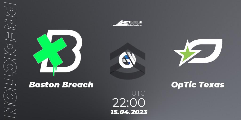 Boston Breach - OpTic Texas: Maç tahminleri. 15.04.2023 at 22:00, Call of Duty, Call of Duty League 2023: Stage 4 Major Qualifiers