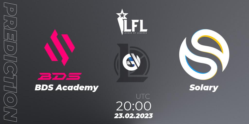 BDS Academy - Solary: Maç tahminleri. 23.02.2023 at 20:00, LoL, LFL Spring 2023 - Group Stage