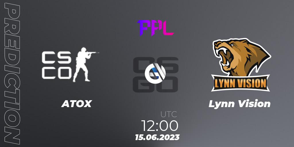 ATOX - Lynn Vision: Maç tahminleri. 15.06.2023 at 11:30, Counter-Strike (CS2), Perfect World Arena Premier League Season 4