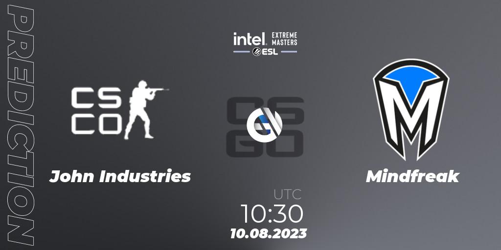 John Industries - Mindfreak: Maç tahminleri. 10.08.2023 at 10:30, Counter-Strike (CS2), IEM Sydney 2023 Oceania Open Qualifier 1