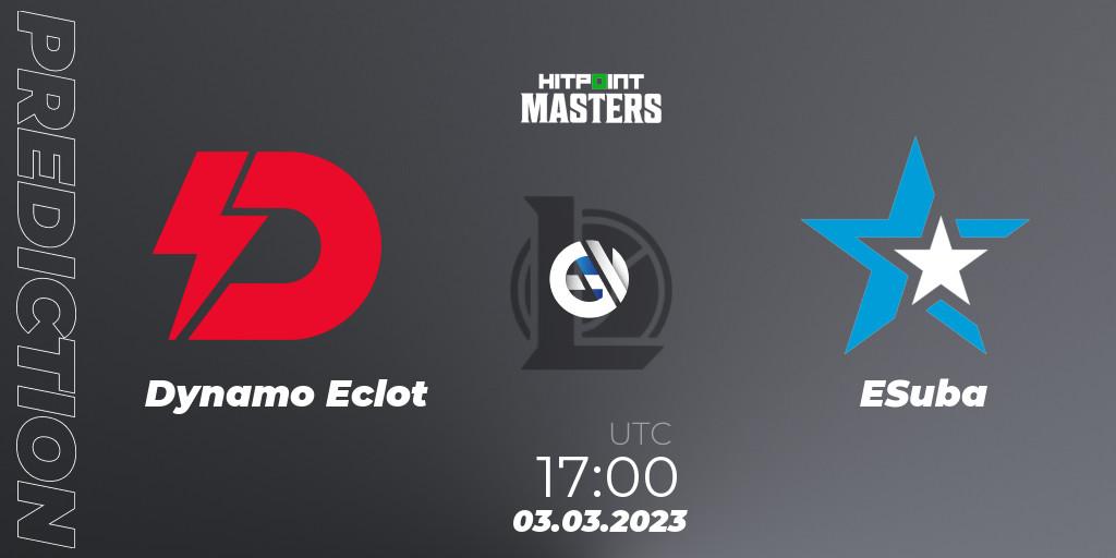 Dynamo Eclot - ESuba: Maç tahminleri. 03.03.23, LoL, Hitpoint Masters Spring 2023