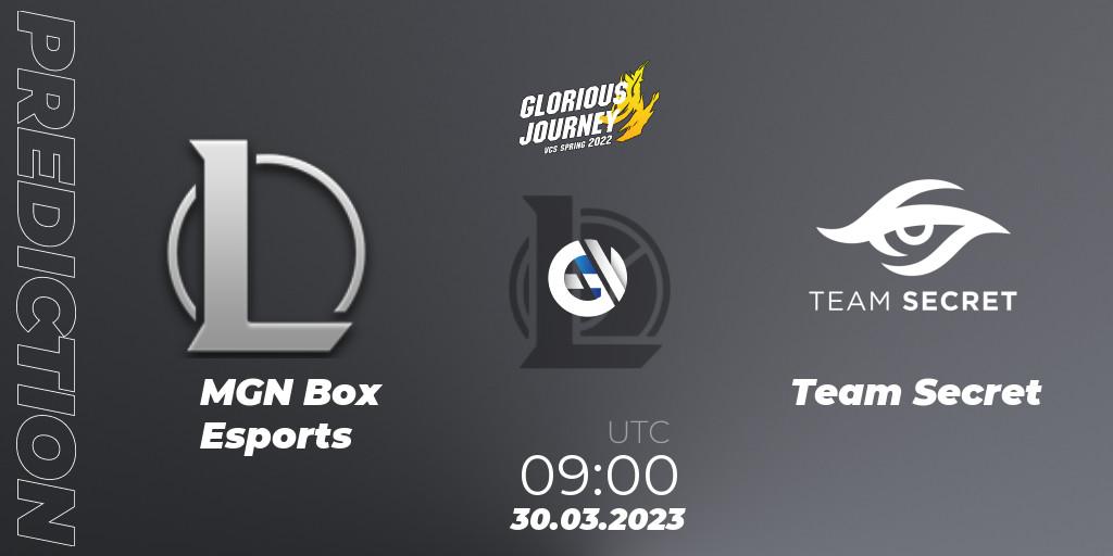 MGN Box Esports - Team Secret: Maç tahminleri. 03.03.2023 at 10:00, LoL, VCS Spring 2023 - Group Stage