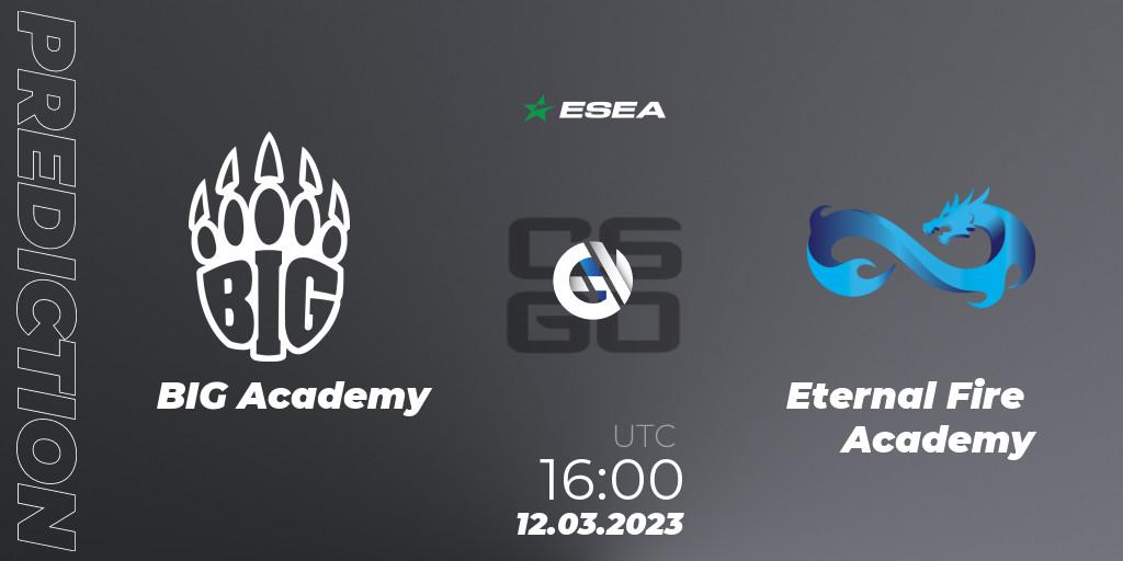BIG Academy - Eternal Fire Academy: Maç tahminleri. 12.03.2023 at 16:00, Counter-Strike (CS2), ESEA Season 44: Advanced Division - Europe