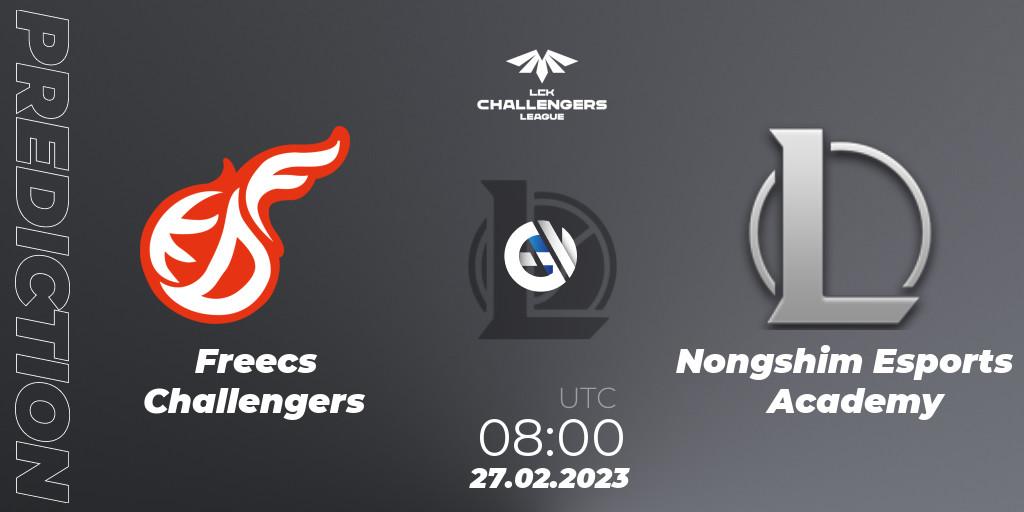 Freecs Challengers - Nongshim Esports Academy: Maç tahminleri. 27.02.2023 at 08:00, LoL, LCK Challengers League 2023 Spring