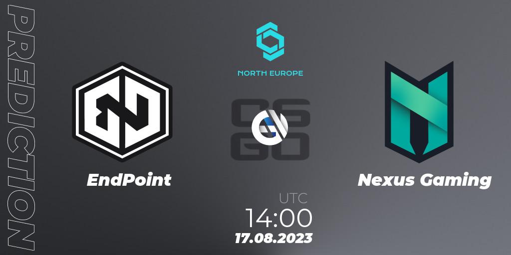 EndPoint - Nexus Gaming: Maç tahminleri. 17.08.2023 at 14:20, Counter-Strike (CS2), CCT North Europe Series #7