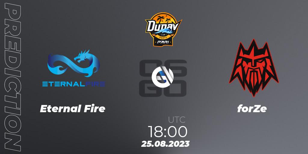 Eternal Fire - forZe: Maç tahminleri. 25.08.2023 at 18:10, Counter-Strike (CS2), PARI Dunav Party 2023