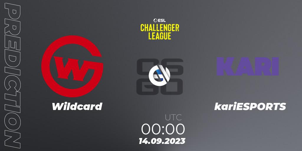 Wildcard - kariESPORTS: Maç tahminleri. 14.09.2023 at 00:00, Counter-Strike (CS2), ESL Challenger League Season 46: North America