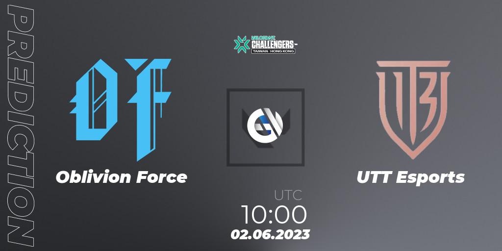 Oblivion Force - UTT Esports: Maç tahminleri. 02.06.23, VALORANT, VALORANT Challengers 2023: Hong Kong and Taiwan Split 2