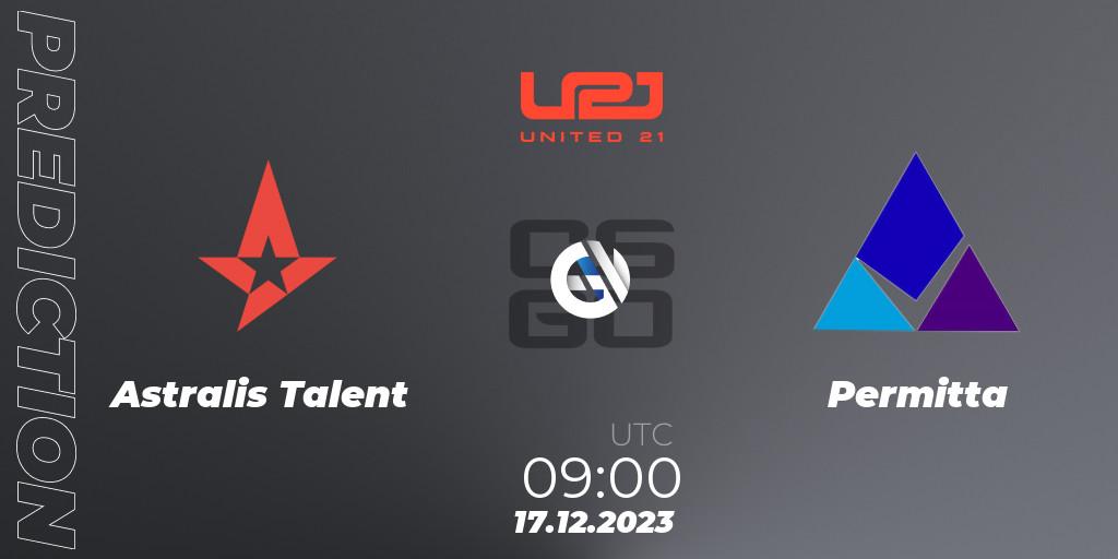 Astralis Talent - Permitta: Maç tahminleri. 17.12.2023 at 09:00, Counter-Strike (CS2), United21 Season 9