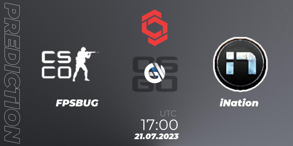 FPSBUG - iNation: Maç tahminleri. 21.07.2023 at 17:50, Counter-Strike (CS2), CCT Central Europe Series #7: Closed Qualifier