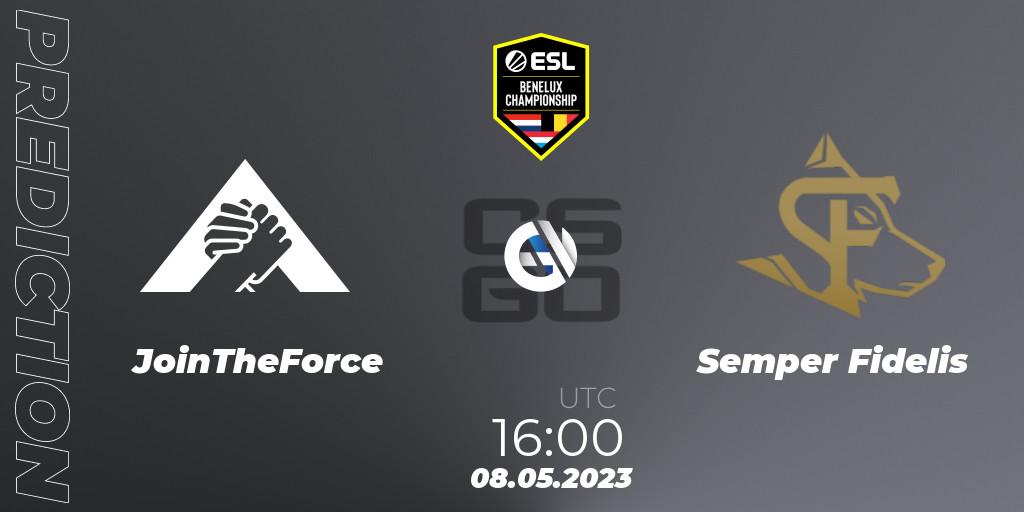 JoinTheForce - Semper Fidelis: Maç tahminleri. 08.05.2023 at 16:00, Counter-Strike (CS2), ESL Benelux Championship Spring 2023