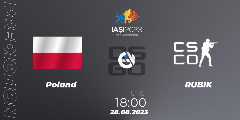 Poland - RUBIK: Maç tahminleri. 28.08.2023 at 21:00, Counter-Strike (CS2), IESF World Esports Championship 2023