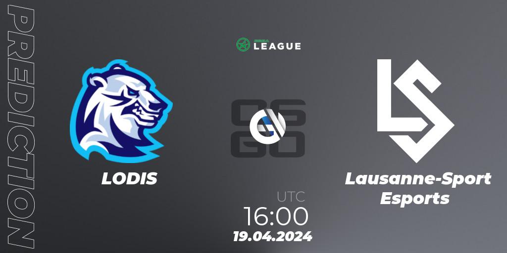 LODIS - Lausanne-Sport Esports: Maç tahminleri. 19.04.2024 at 16:00, Counter-Strike (CS2), ESEA Season 49: Advanced Division - Europe