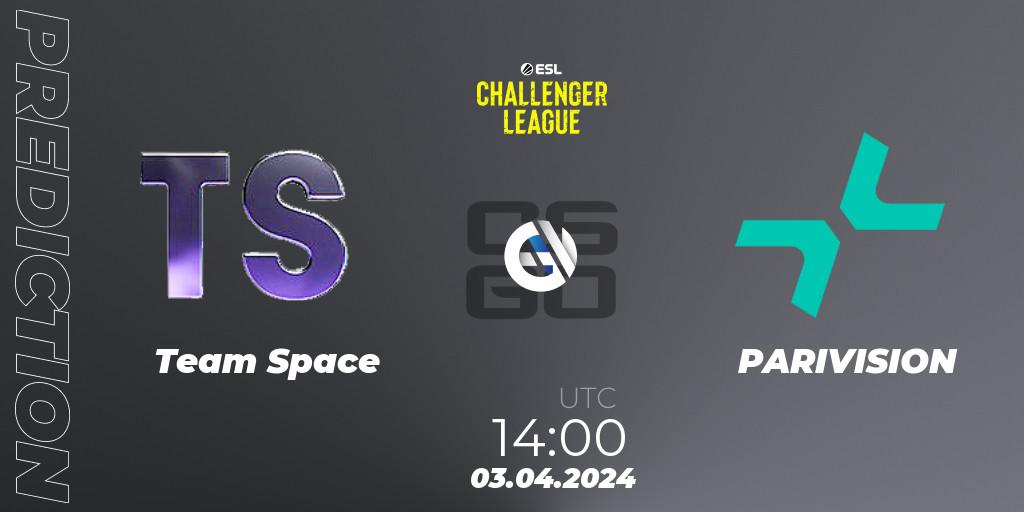 Team Space - PARIVISION: Maç tahminleri. 03.04.24, CS2 (CS:GO), ESL Challenger League Season 47: Europe