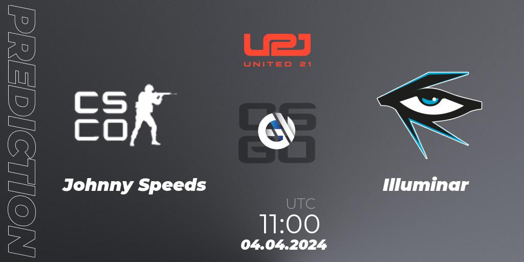Johnny Speeds - Illuminar: Maç tahminleri. 04.04.2024 at 11:00, Counter-Strike (CS2), United21 Season 14
