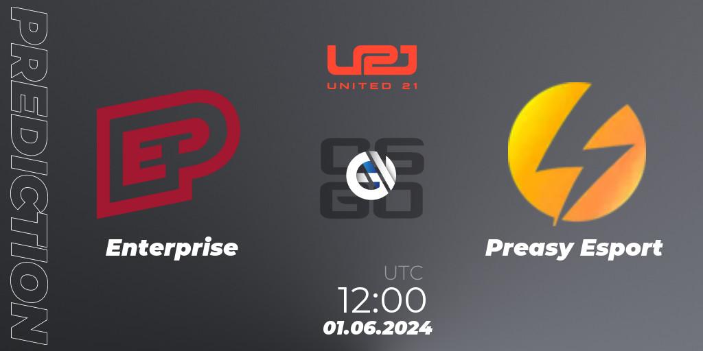 Enterprise - Preasy Esport: Maç tahminleri. 01.06.2024 at 12:00, Counter-Strike (CS2), United21 Season 16