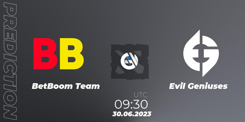 BetBoom Team - Evil Geniuses: Maç tahminleri. 30.06.2023 at 08:40, Dota 2, Bali Major 2023 - Group Stage