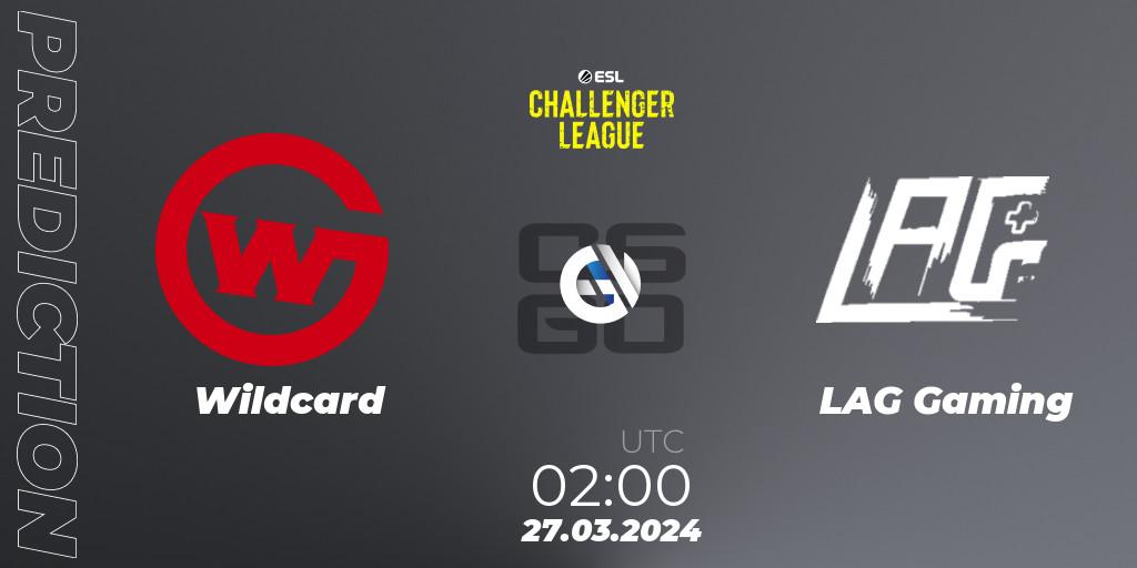 Wildcard - LAG Gaming: Maç tahminleri. 27.03.24, CS2 (CS:GO), ESL Challenger League Season 47: North America