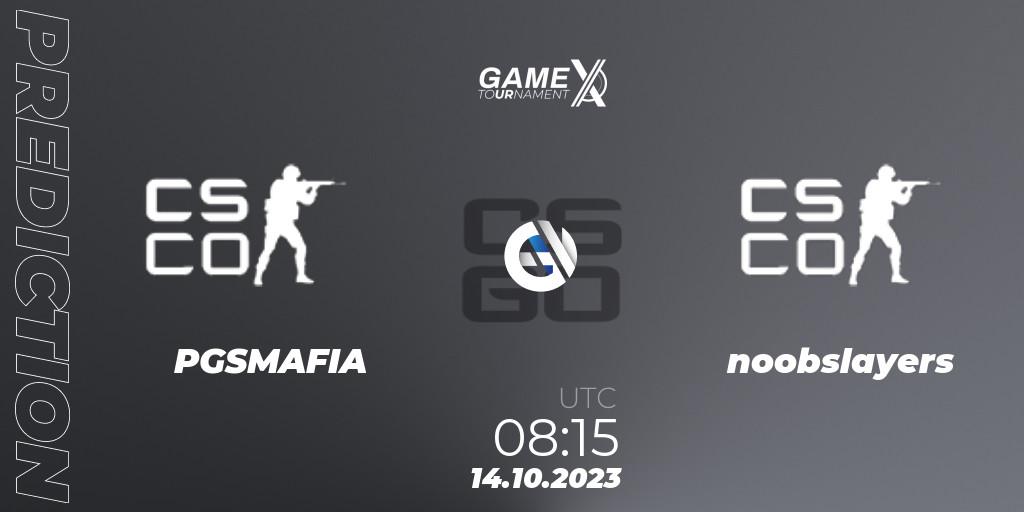 PGSMAFIA - noobslayers: Maç tahminleri. 14.10.2023 at 09:00, Counter-Strike (CS2), GameX 2023