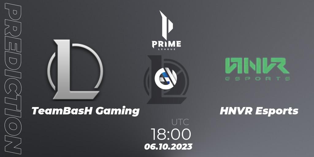 TeamBasH Gaming - HNVR Esports: Maç tahminleri. 06.10.2023 at 18:00, LoL, Prime League Pokal 2023